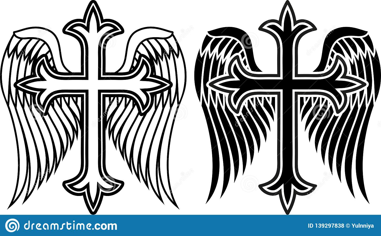 Detail Cross And Angel Wings Nomer 12