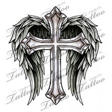Detail Cross And Angel Wings Nomer 17