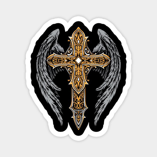Detail Cross And Angel Wings Nomer 4
