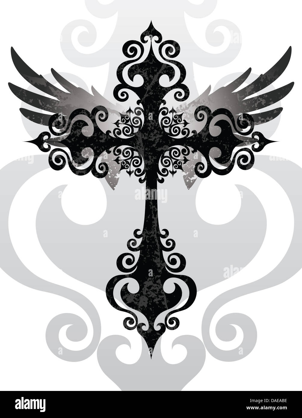 Detail Cross And Angel Wings Nomer 35