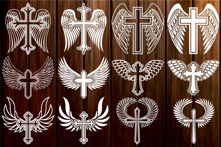Detail Cross And Angel Wings Nomer 38