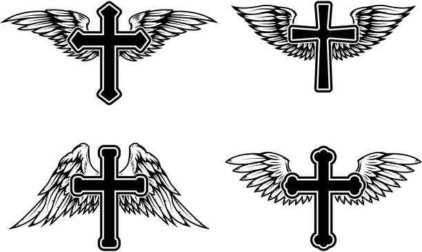 Detail Cross And Angel Wings Nomer 5
