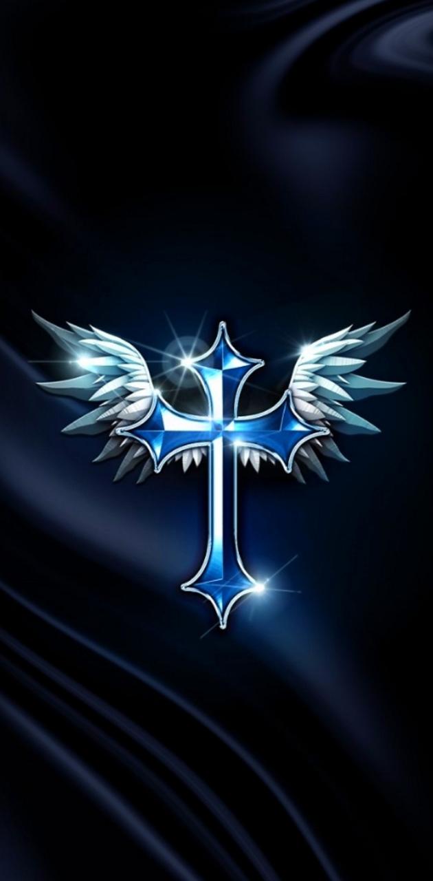 Detail Cross And Angel Wings Nomer 40