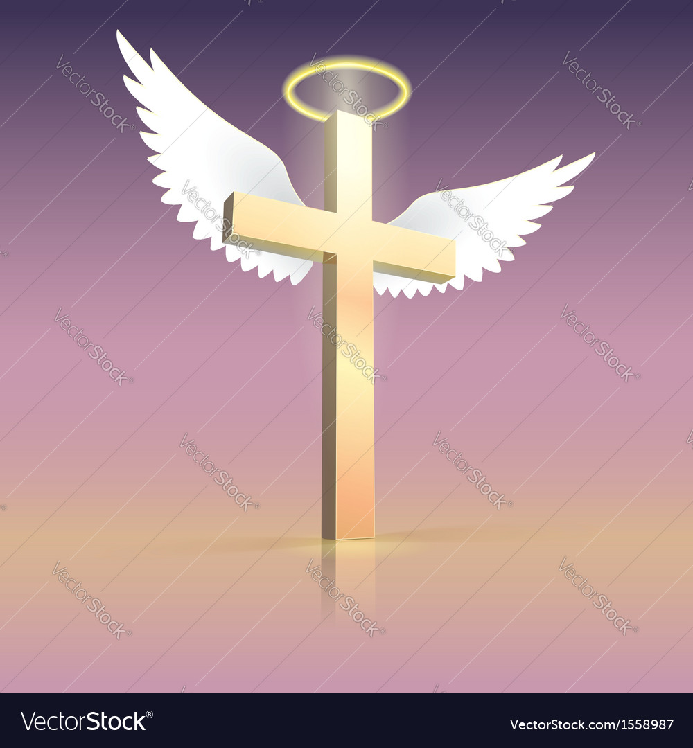 Detail Cross And Angel Wings Nomer 55