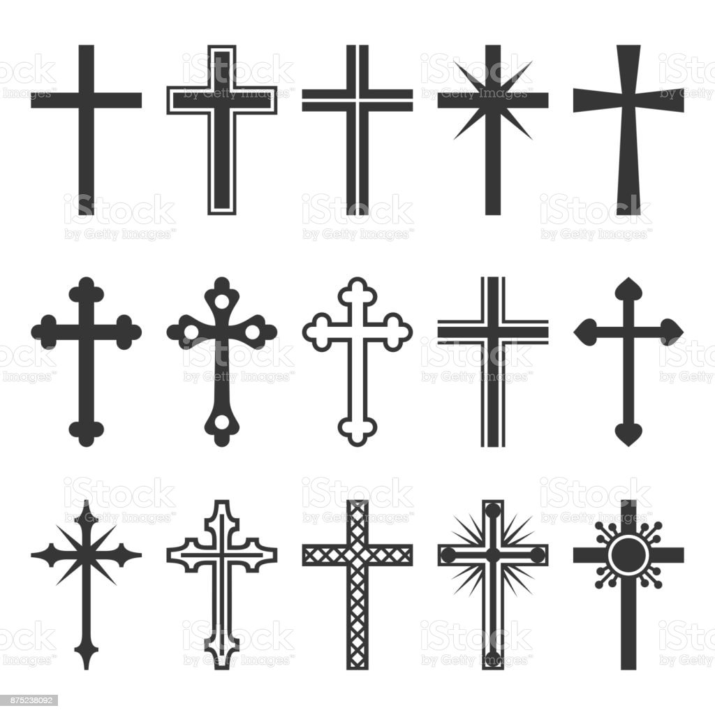 Detail Cross Black And White Nomer 32