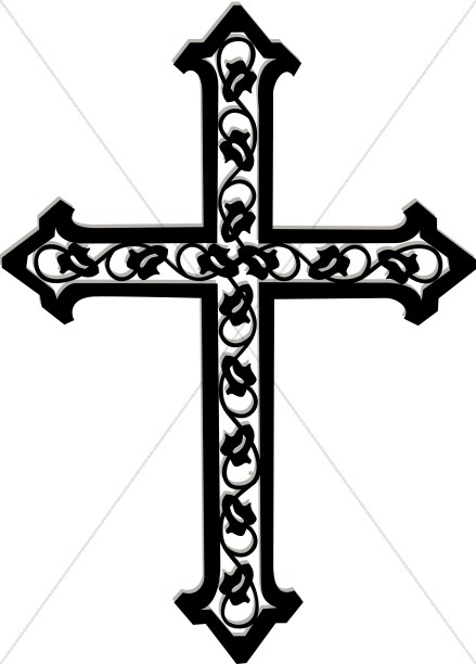 Detail Cross Black And White Nomer 43