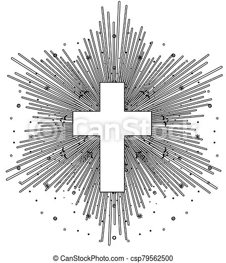 Detail Cross With Sun Rays Clipart Nomer 14