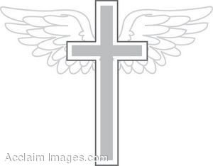 Detail Cross With Wings Clip Art Nomer 8