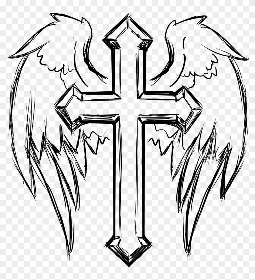 Detail Cross With Wings Png Nomer 2