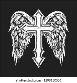 Detail Cross With Wings Wallpaper Nomer 11