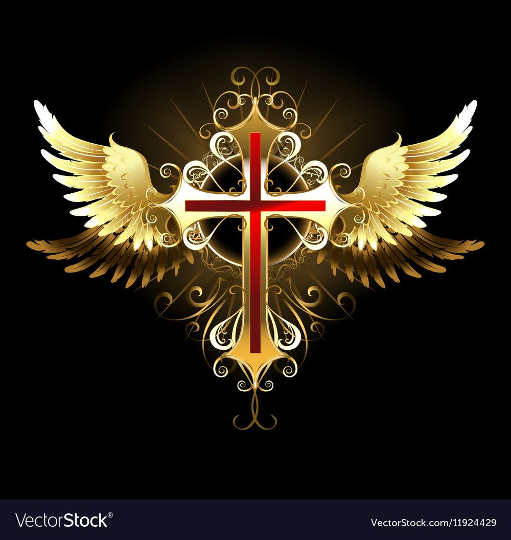 Detail Cross With Wings Wallpaper Nomer 10