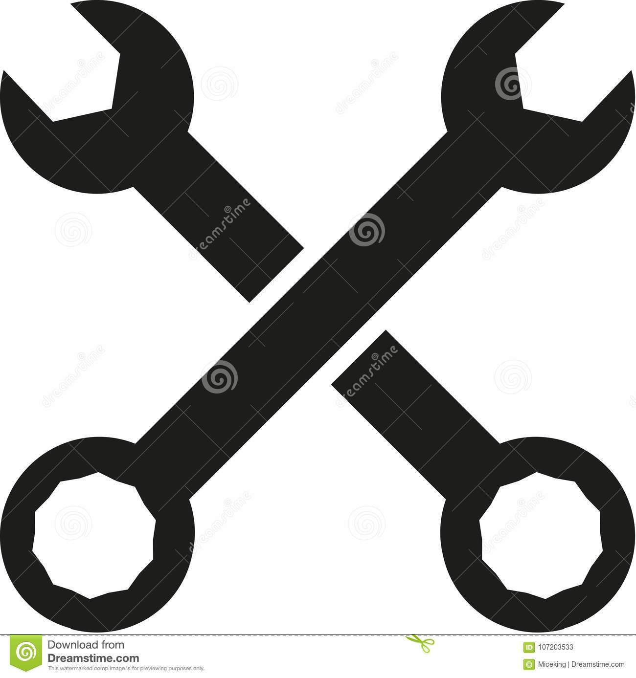 Detail Crossed Wrench Clipart Nomer 15