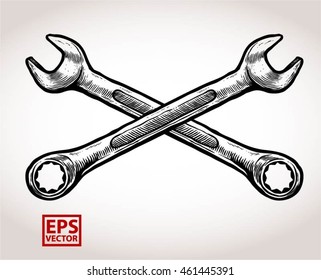 Detail Crossed Wrench Clipart Nomer 24