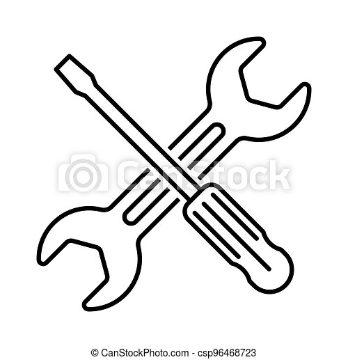 Detail Crossed Wrench Clipart Nomer 54