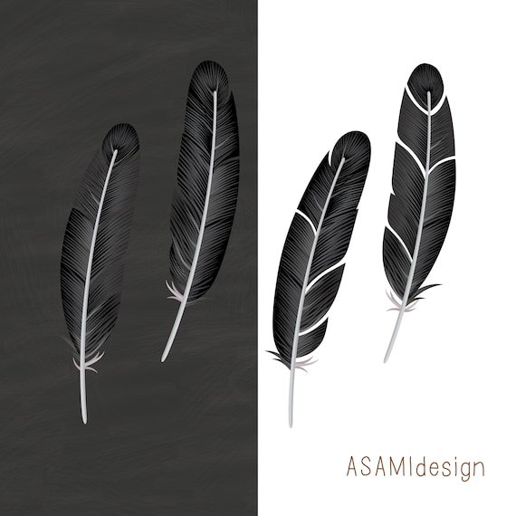 Detail Crow Feather Vector Nomer 37