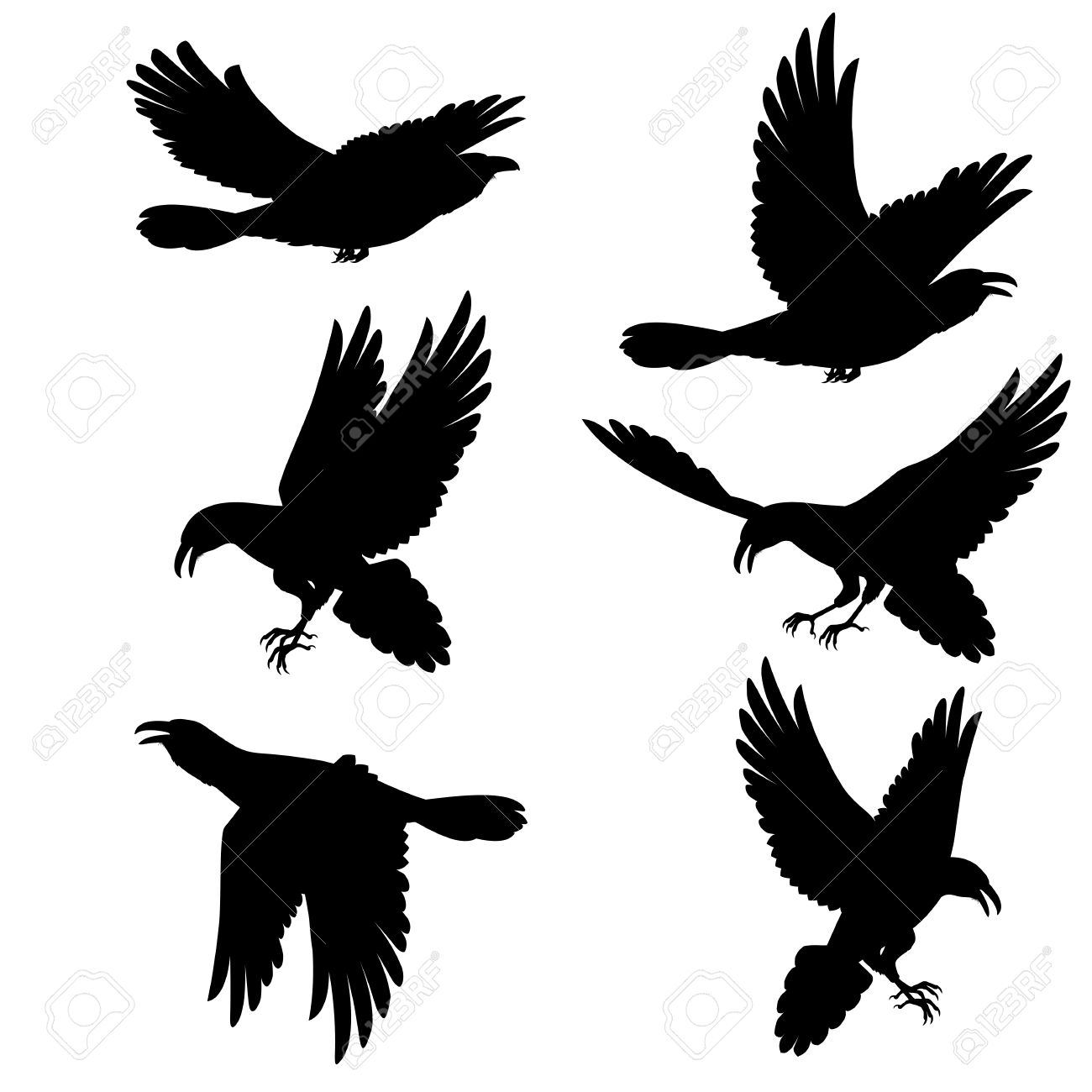 Detail Crow Flying Clipart Nomer 27