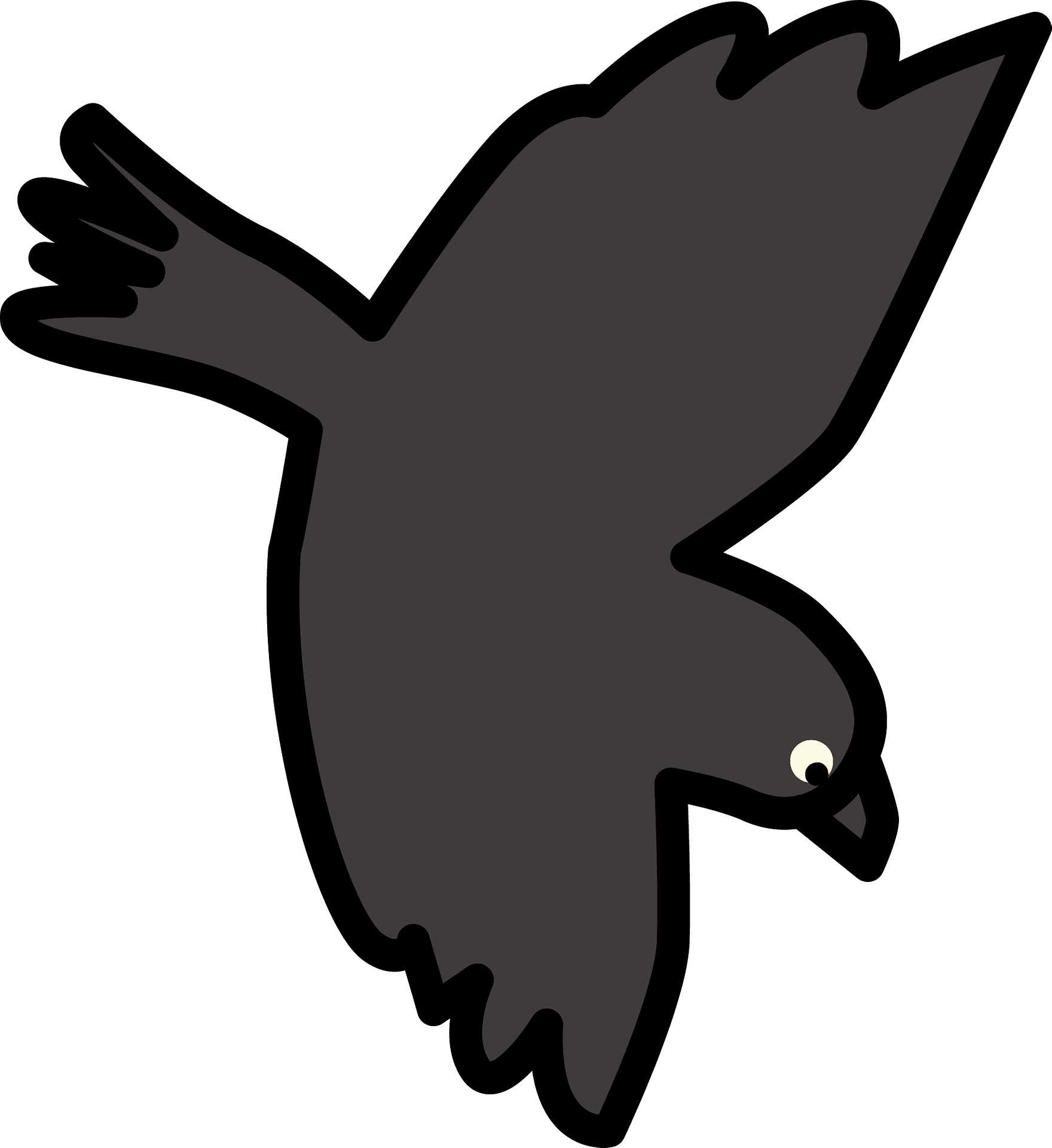 Detail Crow Flying Clipart Nomer 37