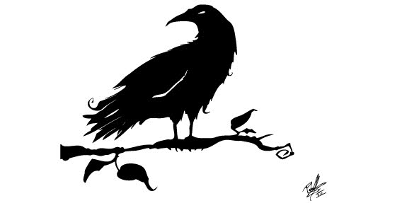 Detail Crow Vector Art Nomer 30