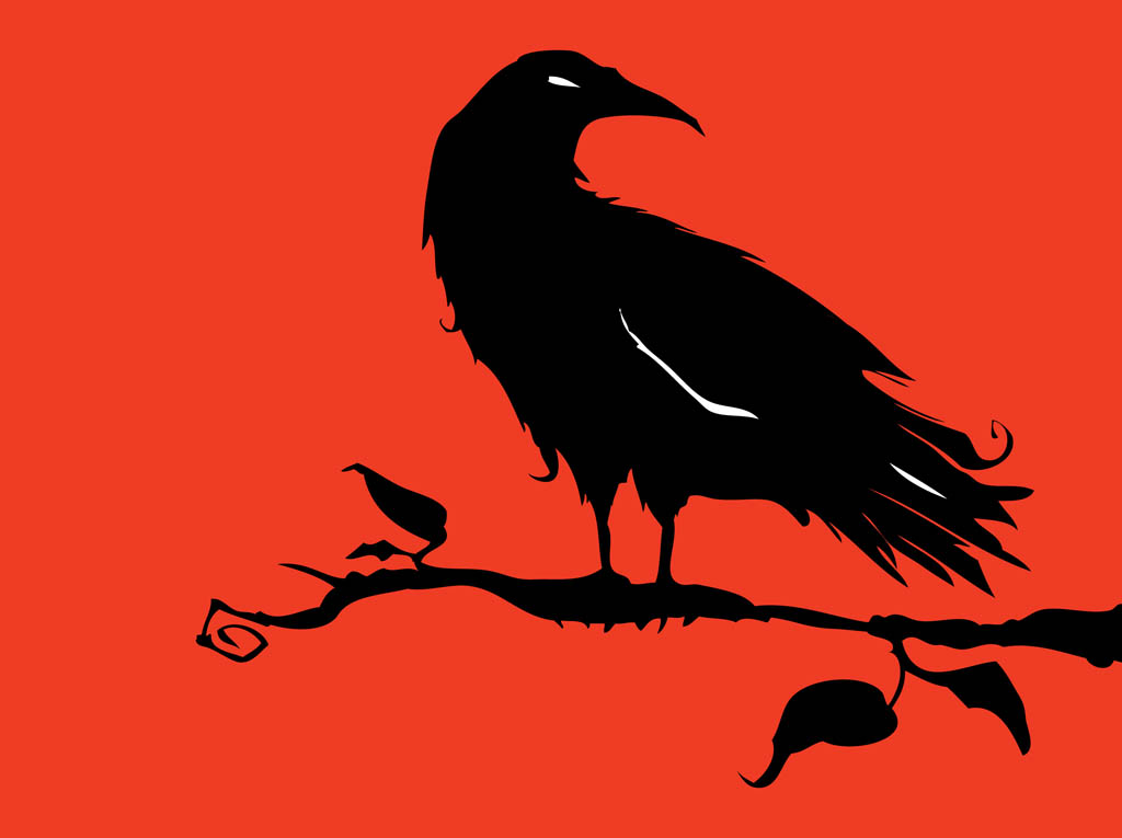 Detail Crow Vector Art Nomer 5