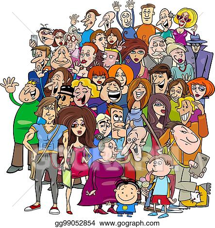 Detail Crowd Of People Clipart Nomer 14