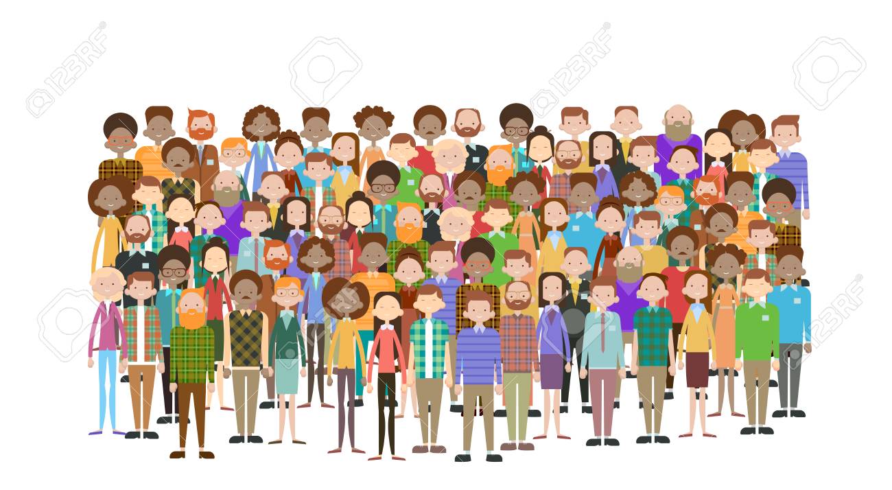 Detail Crowd Of People Clipart Nomer 16