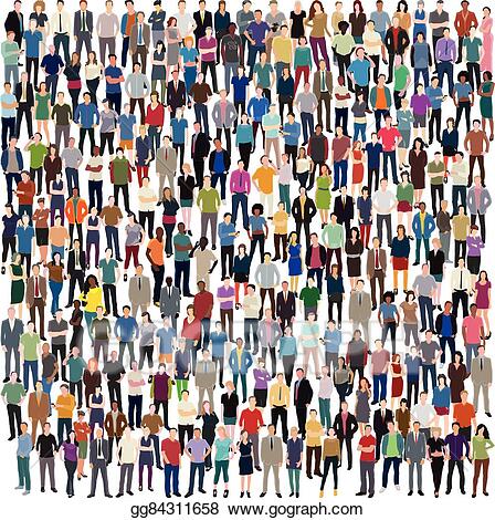 Detail Crowd Of People Clipart Nomer 34