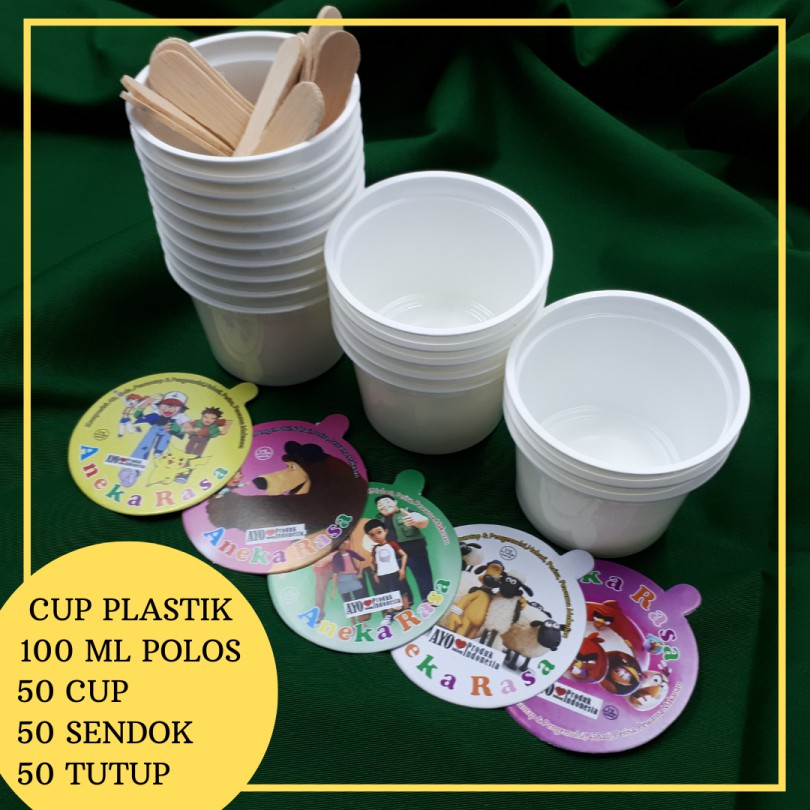 Detail Cup Es Krim Plastik Nomer 55