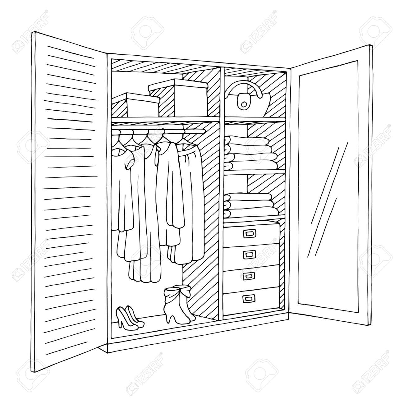 Detail Cupboard Clipart Black And White Nomer 22