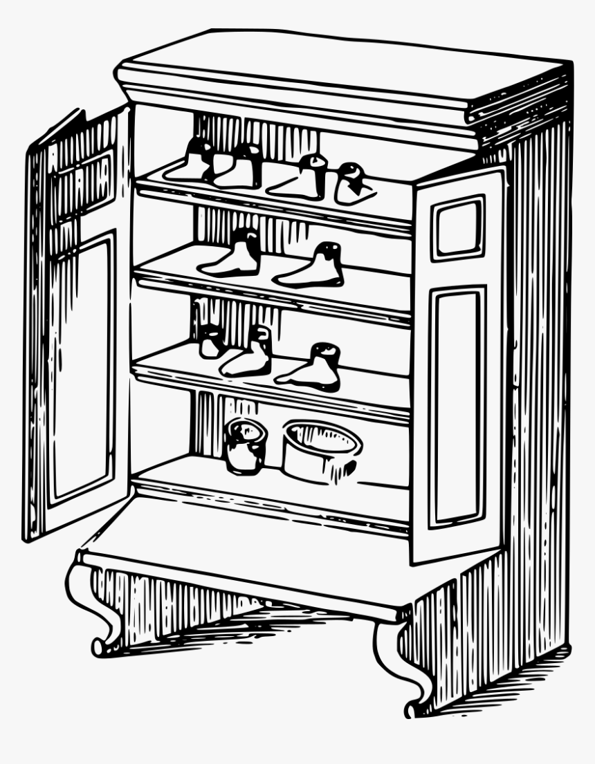 Detail Cupboard Clipart Black And White Nomer 3