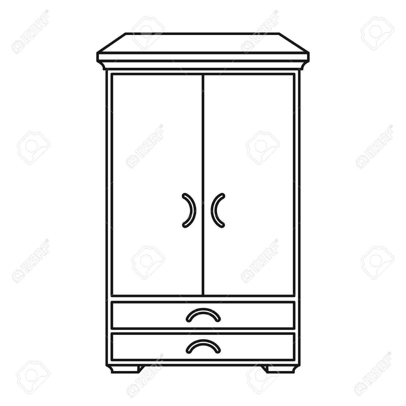 Detail Cupboard Clipart Black And White Nomer 6
