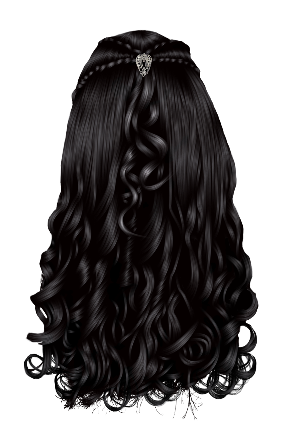 Detail Curly Black Hair Png Nomer 24