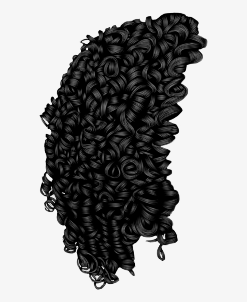 Detail Curly Black Hair Png Nomer 8