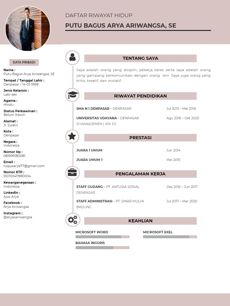 Detail Curriculum Vitae Contoh Nomer 45