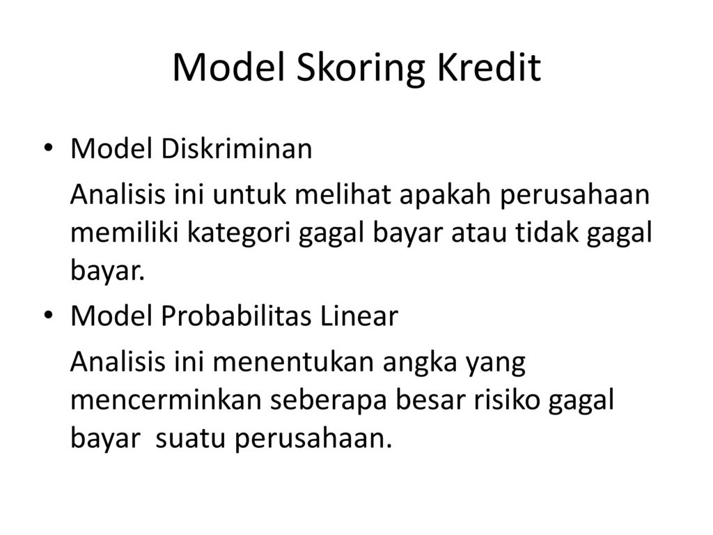 Detail Cut Off Rate Model Diskriminan Tabel Gambar Manajemen Risiko Nomer 48