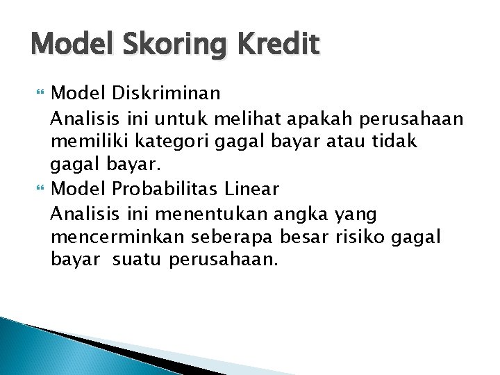 Detail Cut Off Rate Model Diskriminan Tabel Gambar Manajemen Risiko Nomer 53