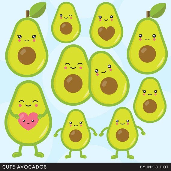 Detail Cute Avocado Clipart Nomer 17