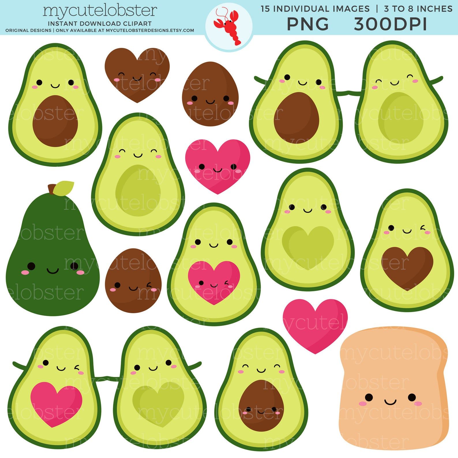 Detail Cute Avocado Clipart Nomer 29