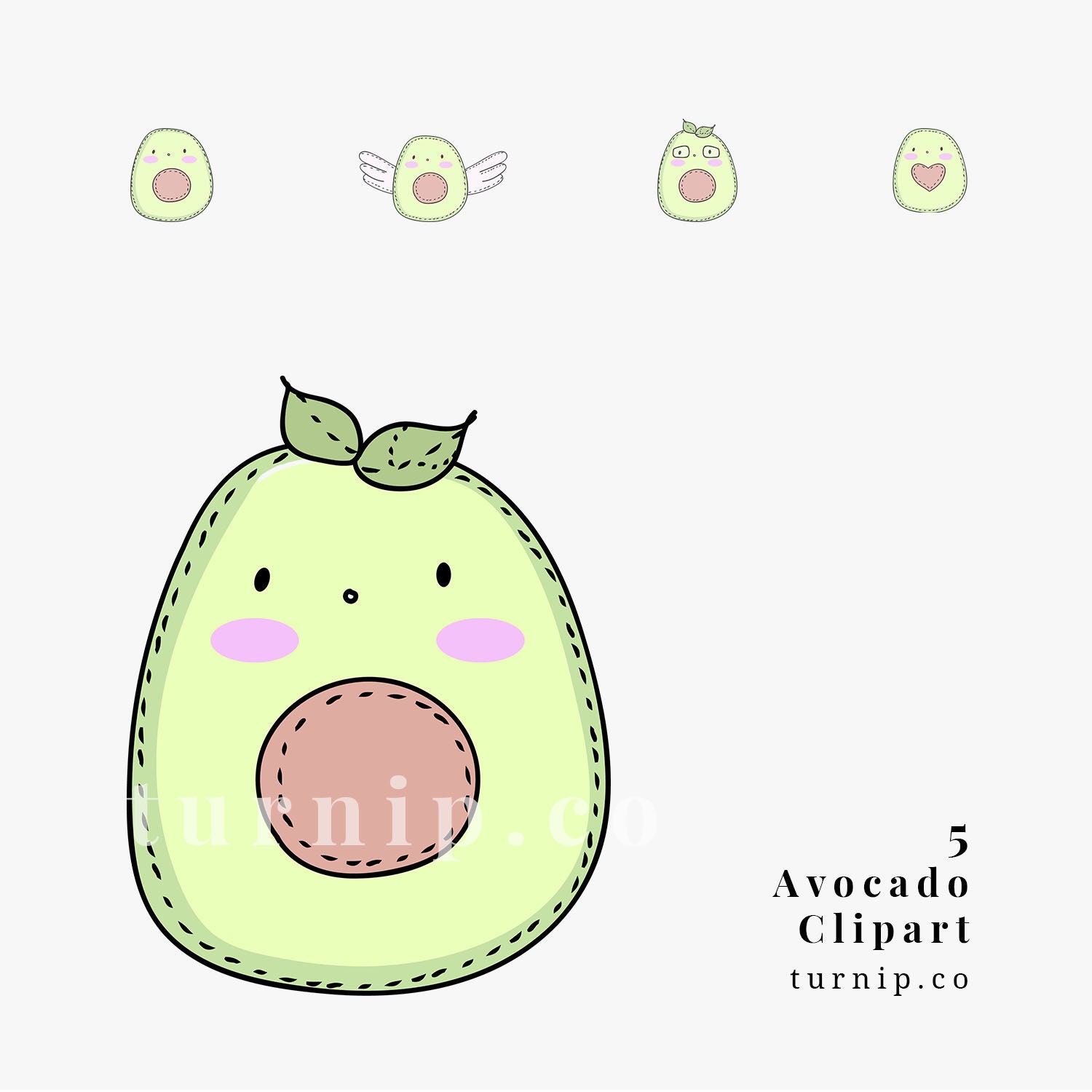 Detail Cute Avocado Clipart Nomer 32