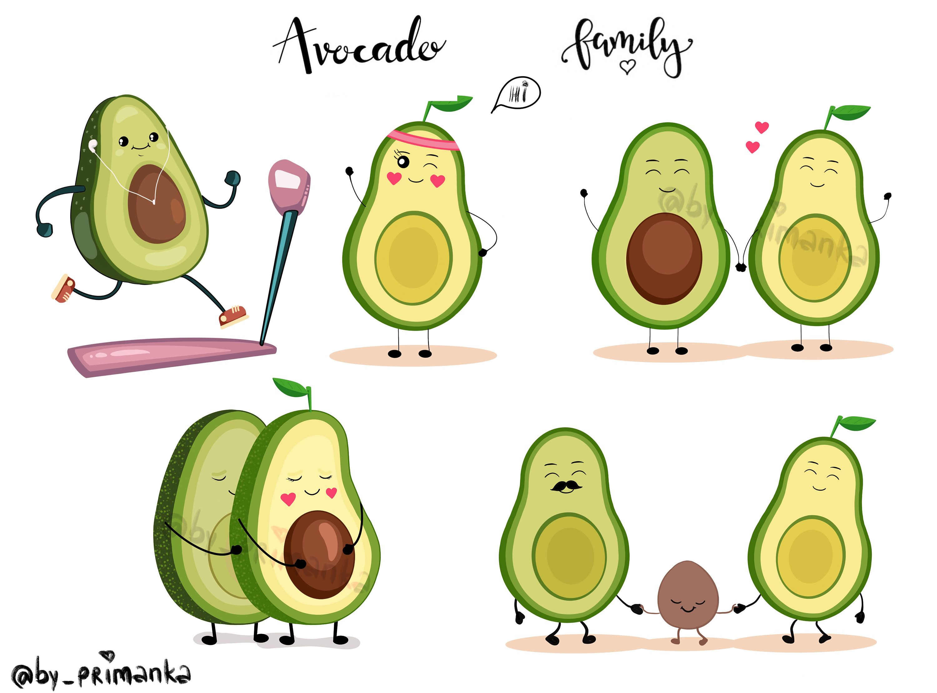 Detail Cute Avocado Clipart Nomer 36