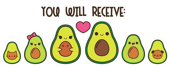 Detail Cute Avocado Clipart Nomer 37