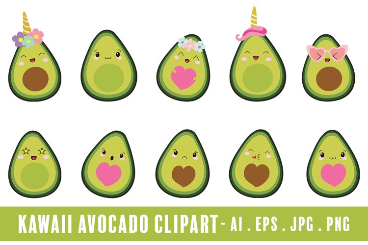 Detail Cute Avocado Clipart Nomer 42