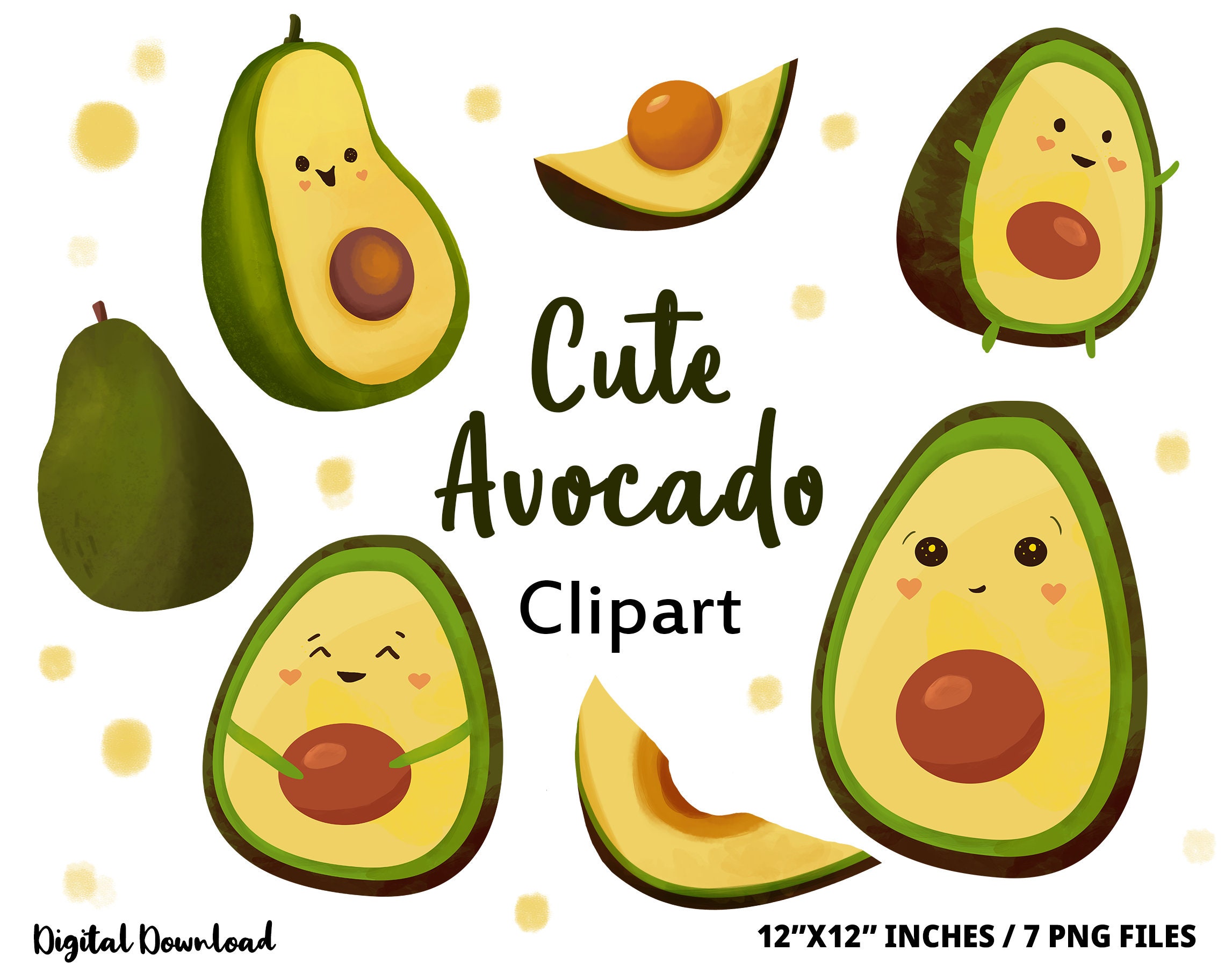 Detail Cute Avocado Clipart Nomer 52