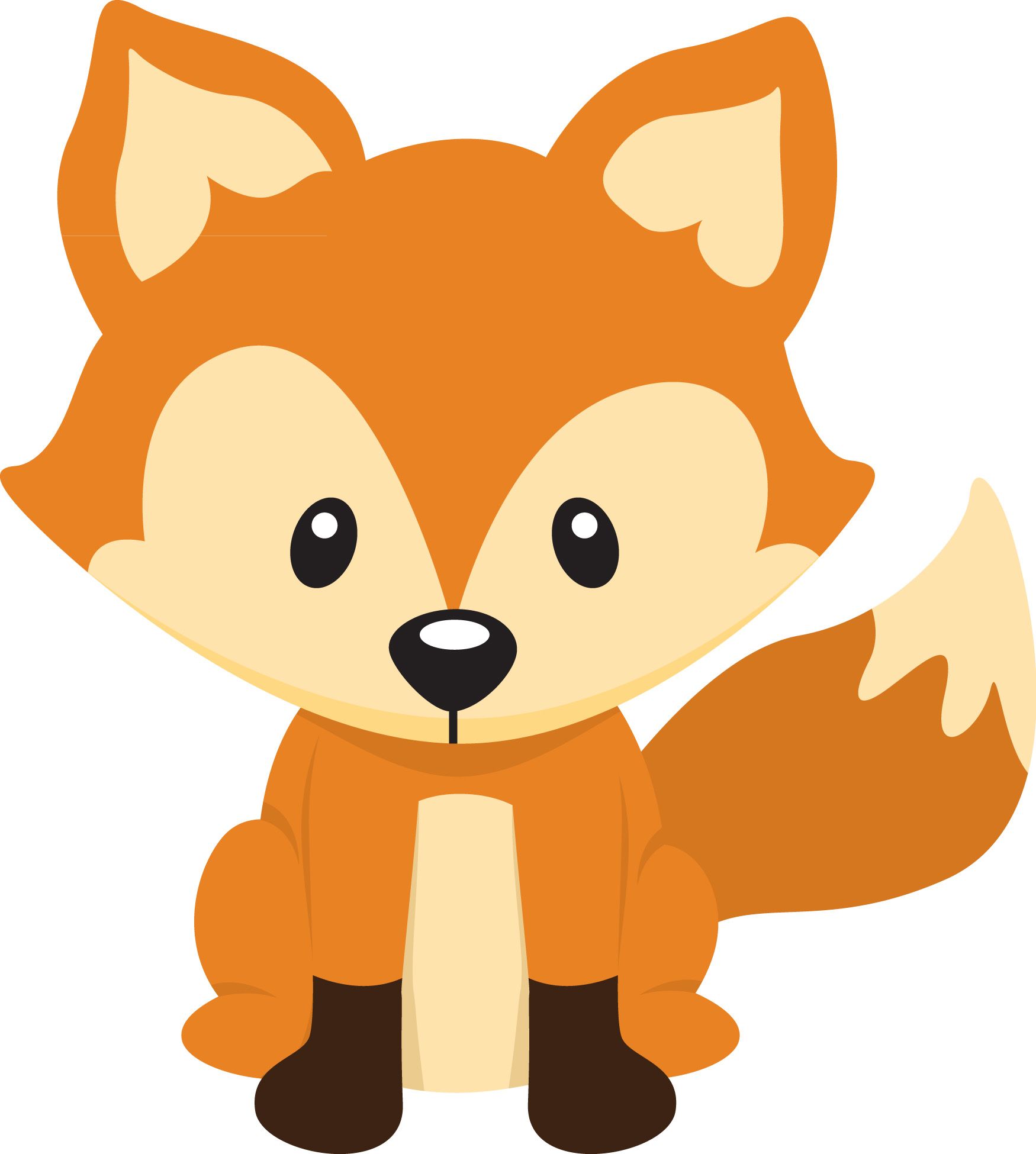 Cute Baby Fox Clipart - KibrisPDR