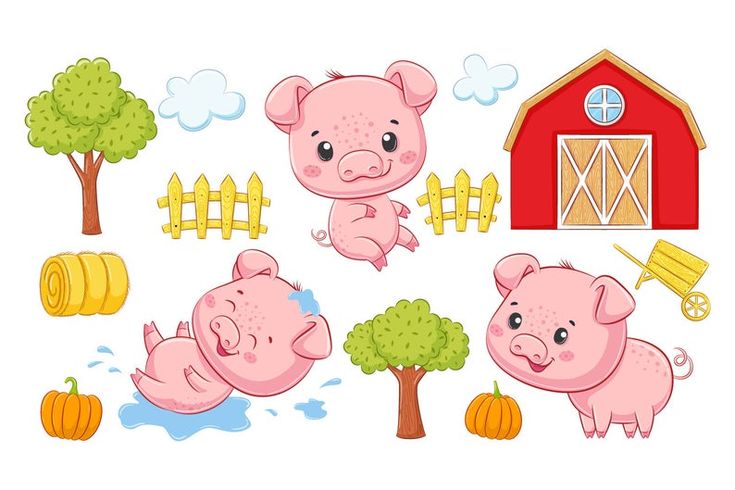 Detail Cute Baby Pigs Clipart Nomer 35