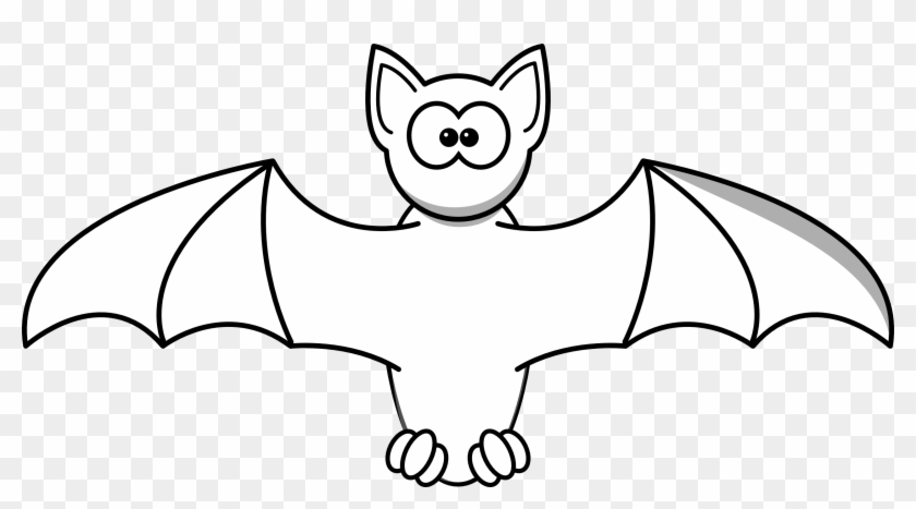 Detail Cute Bat Clipart Black And White Nomer 12