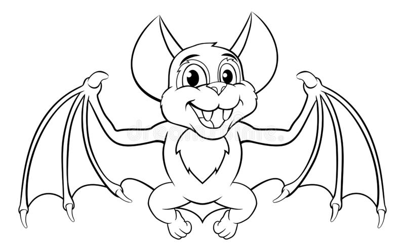 Detail Cute Bat Clipart Black And White Nomer 19