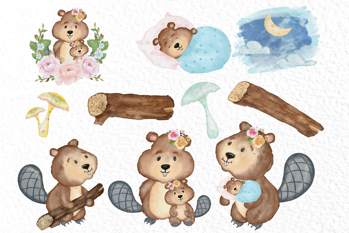 Detail Cute Beaver Clipart Nomer 17