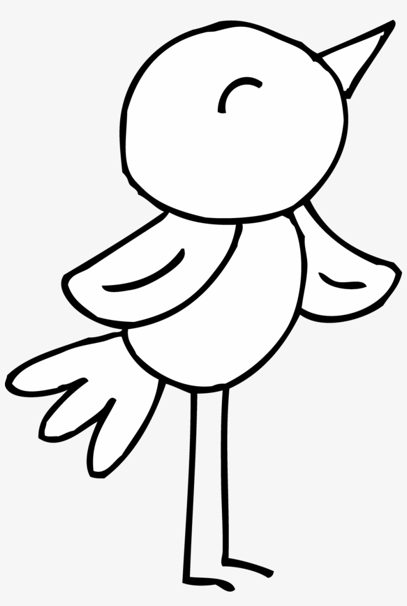 Detail Cute Bird Clipart Black And White Nomer 3