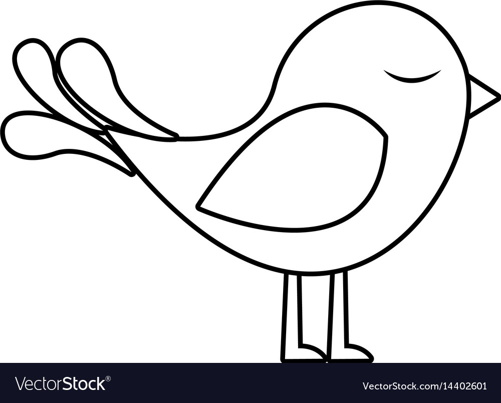 Detail Cute Bird Clipart Black And White Nomer 27