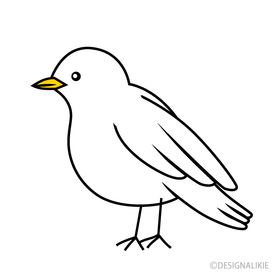 Detail Cute Bird Clipart Black And White Nomer 5